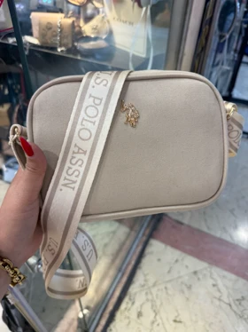 کیف کتان پاسپورتی دخترانه پلوPolo (کرم تیره)