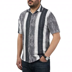 پیراهن آستین کوتاه بوکله مردانه مدل 61119134