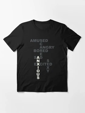تیشرت وست ورلد تیشرت Westworld طرح Giggles' Westworld Mood Shirt: ANXIOUS Essential