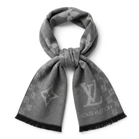 شال گردن موهر زمستانی طرح مونوگرام درشت LV برند Louis Vuitton