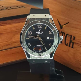 ساعت مچی مردانه هابلوت ژنو HUBLOT تاریخ دار با قفل پروانه ای هابلوت