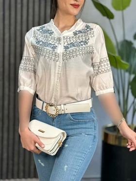 شومیز گلدوزی نگار کد 1798