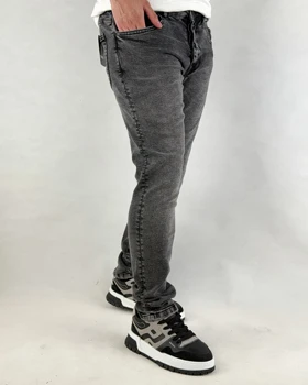 شلوار جین مردانه اسلیم فیت رنگ زغالی ronak dsquared