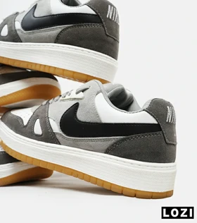 کفش کتانی مردانه طوسی سفید مشکی نایک NIKE SB