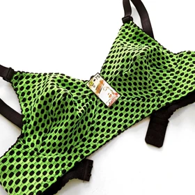 سوتین بدون فنر خال‌خالی پاستیلی کد 104651