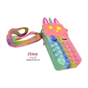 کیف پاپیت دار فیجتی تک شاخ سایز 20cm (دوطرف پاپیت) + بند رو دوشی