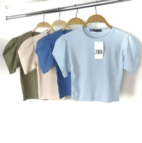 کراپ آستین پف zara