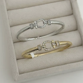 دستبند زنانه فرد نگینی کد 875