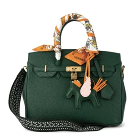 کیف چرم HERMES وارداتی سبز / هرمس