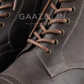 بوت اسکندر گازولین قهوه‌ای کلاسیک - GAAZOLIN Alexander Boots Smooth Plain Mouse