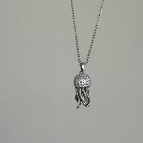 گردنبند زنانه عروس دریایی نگینی کد 892