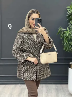 پالتو کمر دار آستین دوبل