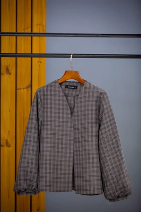 کت حصیری استین پف