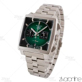 ساعت تگ هویر موناکو مردانه نقره ای صفحه سبز 105089
