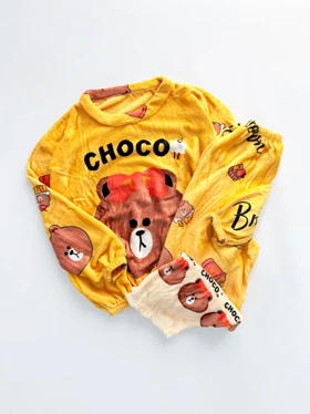 ست بلوز و شلوار حوله ای طرح خرس Choco