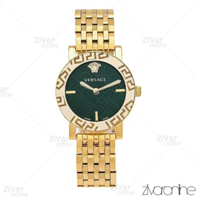 ساعت ورساچه زنانه طلایی صفحه سبز 106813