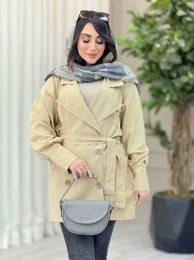 مانتو شش دکمه برش‌دار