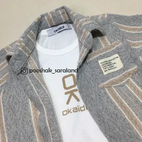 ست پیراهن و رکابی و شلوارک پسرانه نوزاد ترک OK