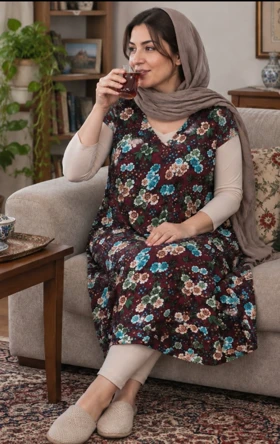 سارافون گل‌دار زنانه