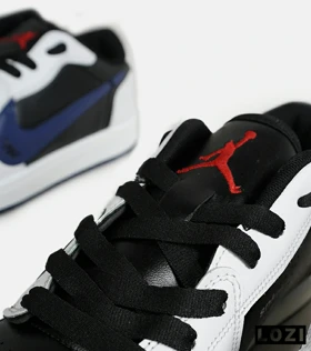 کفش کتانی مردانه و زنانه مشکی سفید آبی NIKE jordan 1