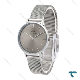 ساعت دنیل ولینگتون زنانه حصیری نقره ای صفحه طوسی مدیوم DW-6281-L