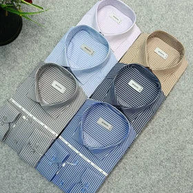 پیراهن طرحدار مردانه قواره ازاد ( قواره کلاسیک ) _ استین بلند