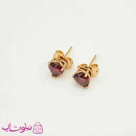 گوشواره میخی ژوپینگ قلبی قرمز کوچک