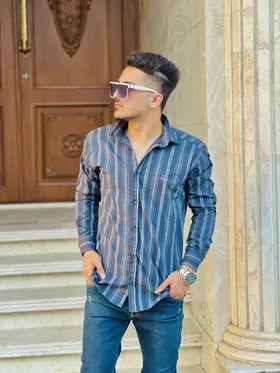 پیراهن راه راه مردانه نخ پنبه