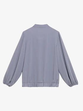 بلوز زنانه آستین بلند یقه کرواتی مچ کشی کرپ 40105