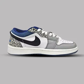 کفش جردن 1 آبی سفید طرح Low SE True Blue