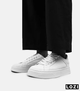 کفش کژوال مردانه چرمی سفید ZARA