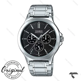 ساعت کاسیو MTP-V300D-1A مردانه سیلور صفحه مشکی Casio-10416-G