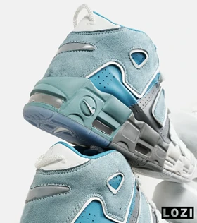 کفش کتانی مردانه و زنانه سفید طوسی آبی NIKE Air More Uptempo '96