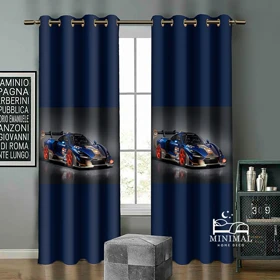 پرده کودک طرح ماشین مسابقه ای مدل W5060