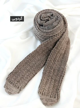 جوراب شلواری بافت گندمی طرح پنتی کد 329257 (گردویی)