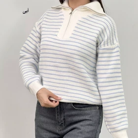 پلیور بافت نیم زیپ 1007351