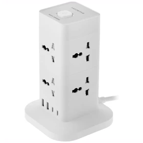 چند راهی برق 8 سوکت 2500 وات، دو USB و دو تایپ‌سی هایکواستار Hicostar HS-PS322