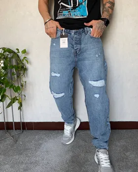 شلوار مام فیت LEVIS ابی زاپ‌دار
