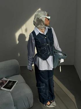 ست وست و شلوار جین