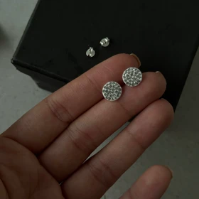 گوشواره نقره نگینی