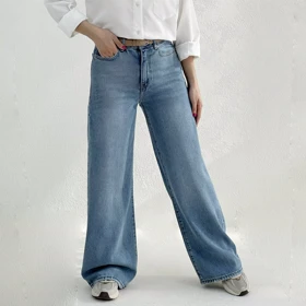 شلوار جین بگی آبی روشن