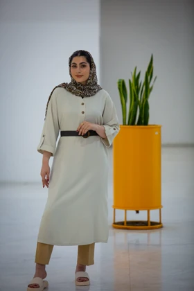 مانتو لوئیز جودون بلند یقه دلبری