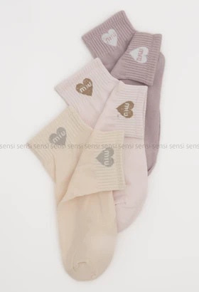 جوراب نیم ساق قلبی❤کد1005602