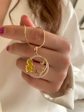 گردنبند گل زرد ژوپینگ