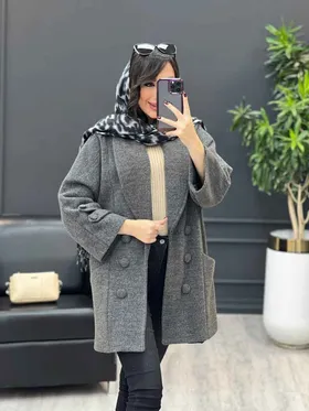 پالتو یقه آرشال آستین پاگن