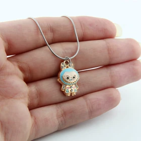 گردنبند زنانه مدل لبوبو (آبی)