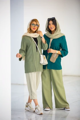 مانتو راه راه یقه شالی New