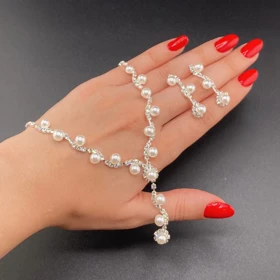 نیم ست جواهری نگین‌دار jz10014 گالری موژان حیدری