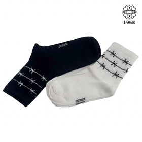 جوراب طرح سیم خاردار ساق‌دار