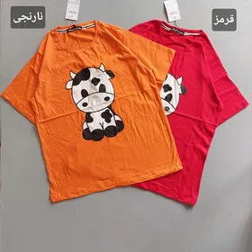 تیشرت لش زنانه طرح گاو 38 تا 46